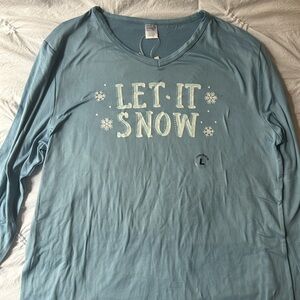 NWT 'Let It Snow' Long Sleeve Shirt